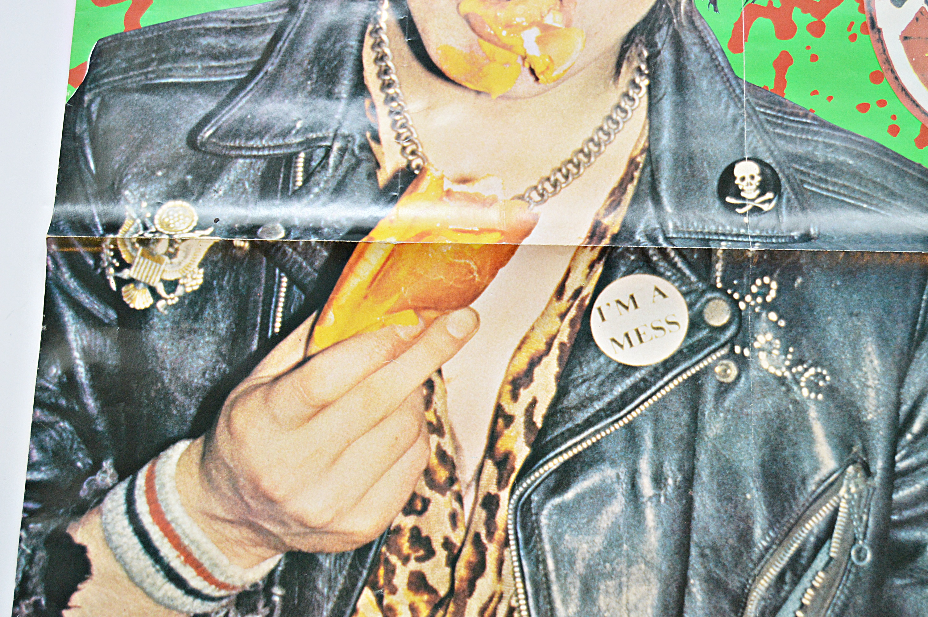 Original Jamie Reid-Designed 1970s Sex Pistols "Vicious Burgers" Poster