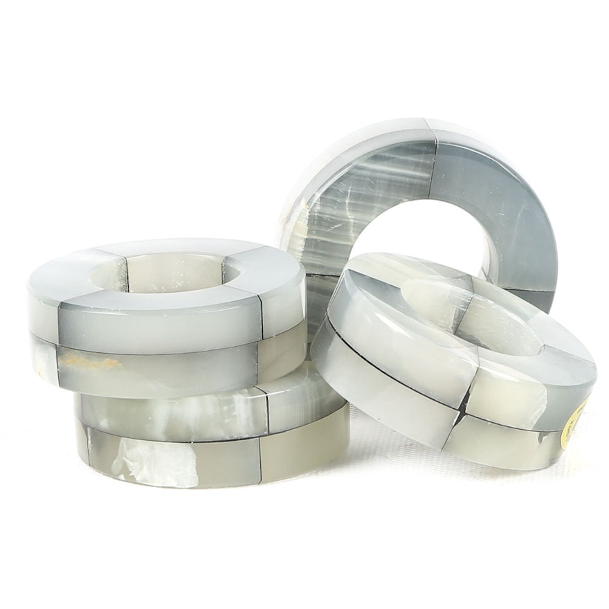 Marble and Onyx Napkin Rings