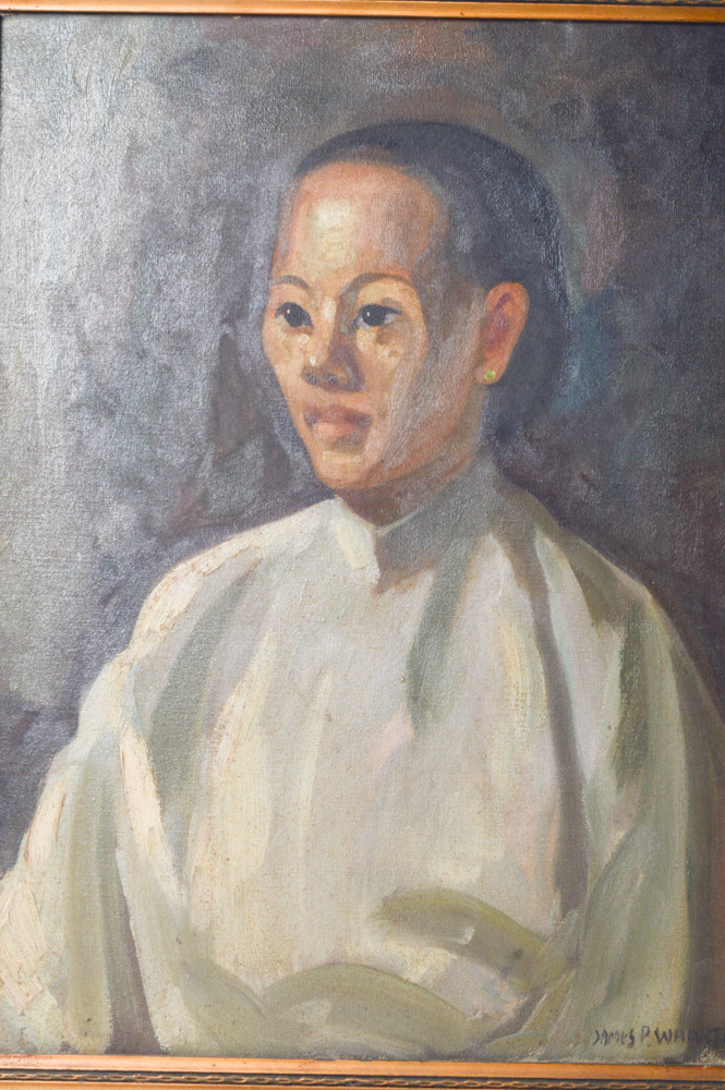 James P. Wharton Oil on Canvas Portrait Painting