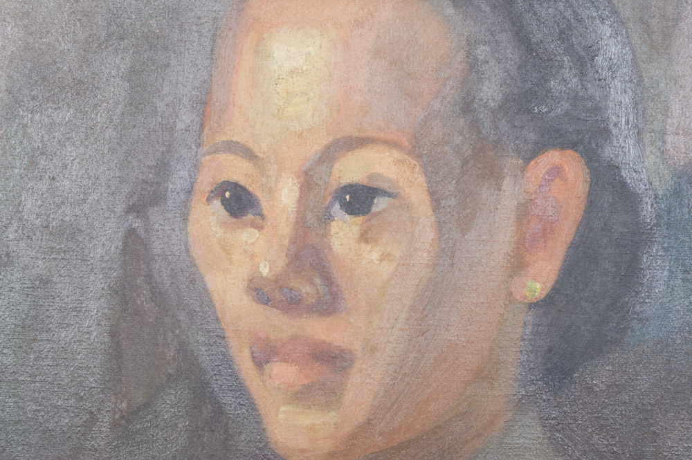 James P. Wharton Oil on Canvas Portrait Painting