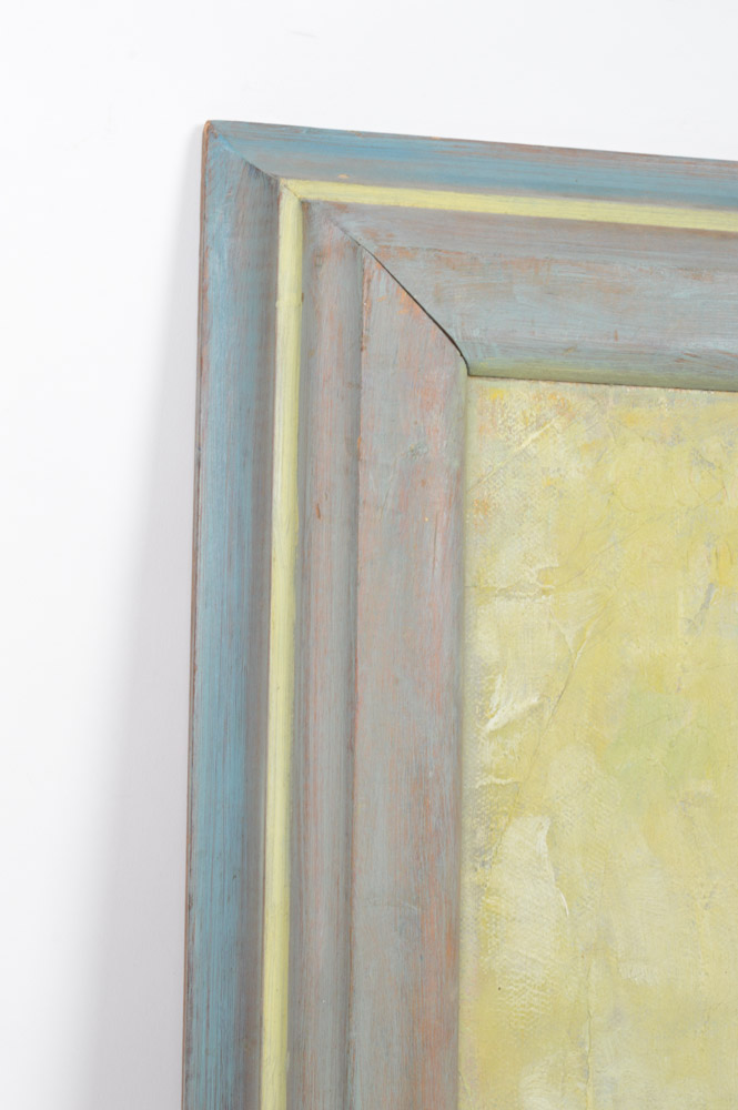 Alice M. Burch Oil on Canvas Self-Portrait Painting "Alice Blue"