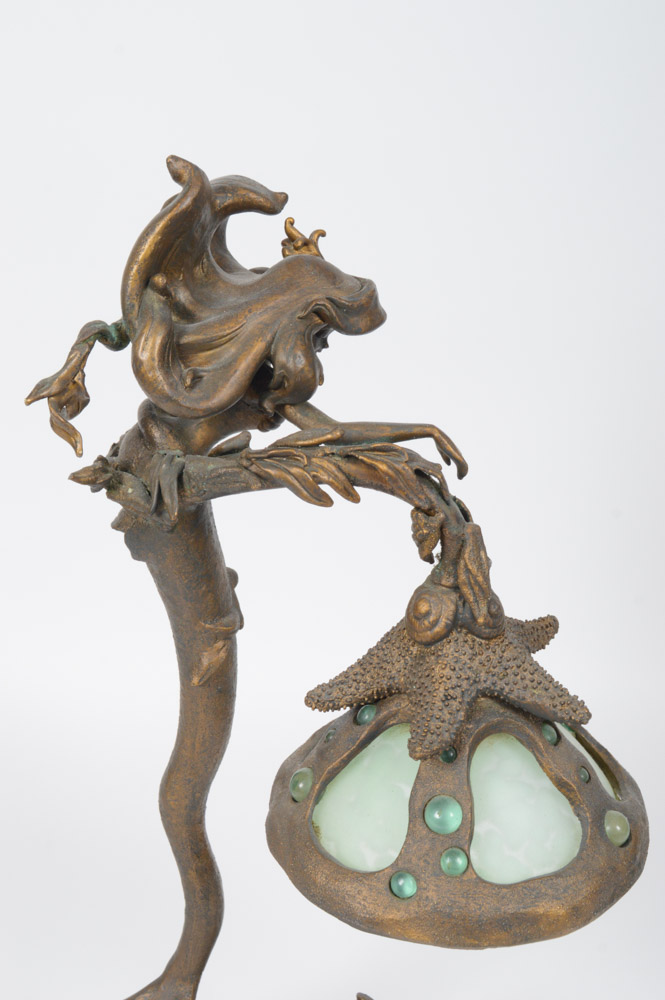Disney "The Little Mermaid" Cast Bronze Lamp