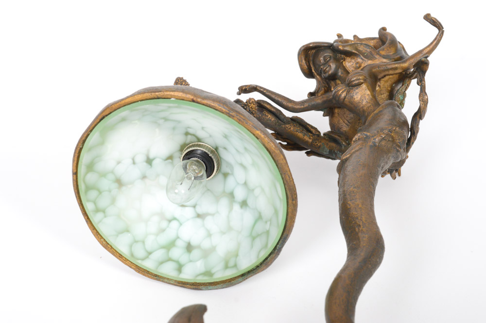 Disney "The Little Mermaid" Cast Bronze Lamp