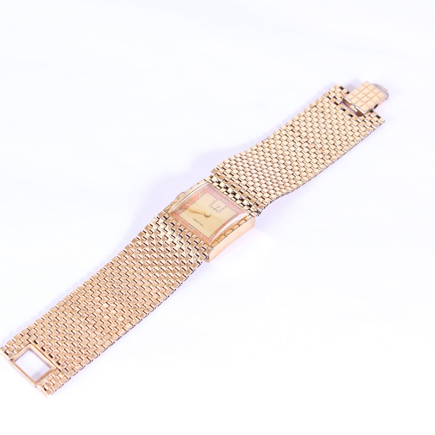 Colomby Gold Filled Panther Chain Wristwatch
