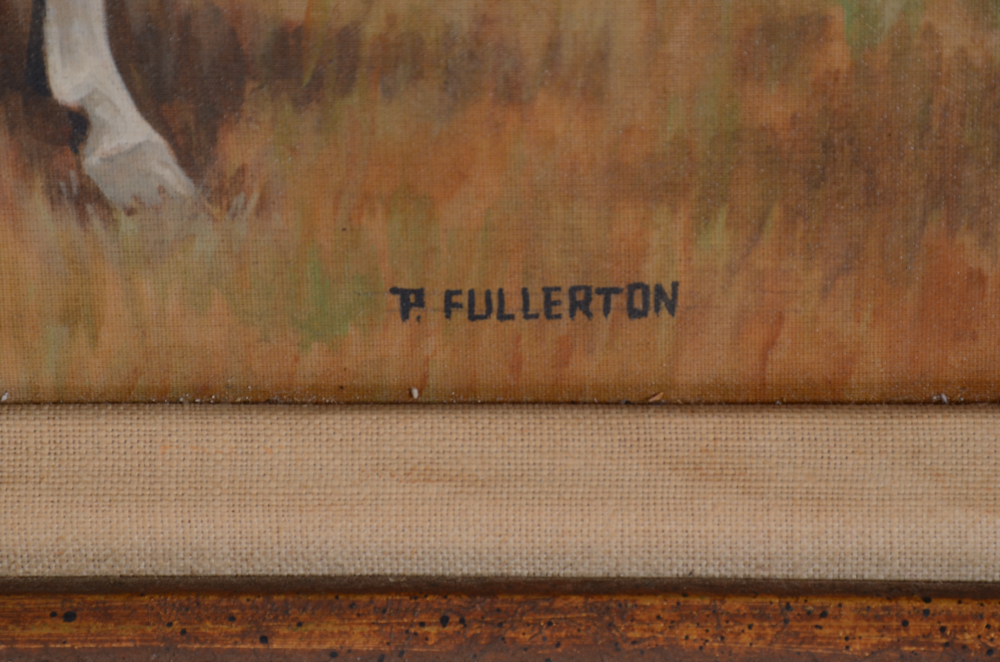 Phyllis Fullerton Original Oil Painting of a Horse and Foal