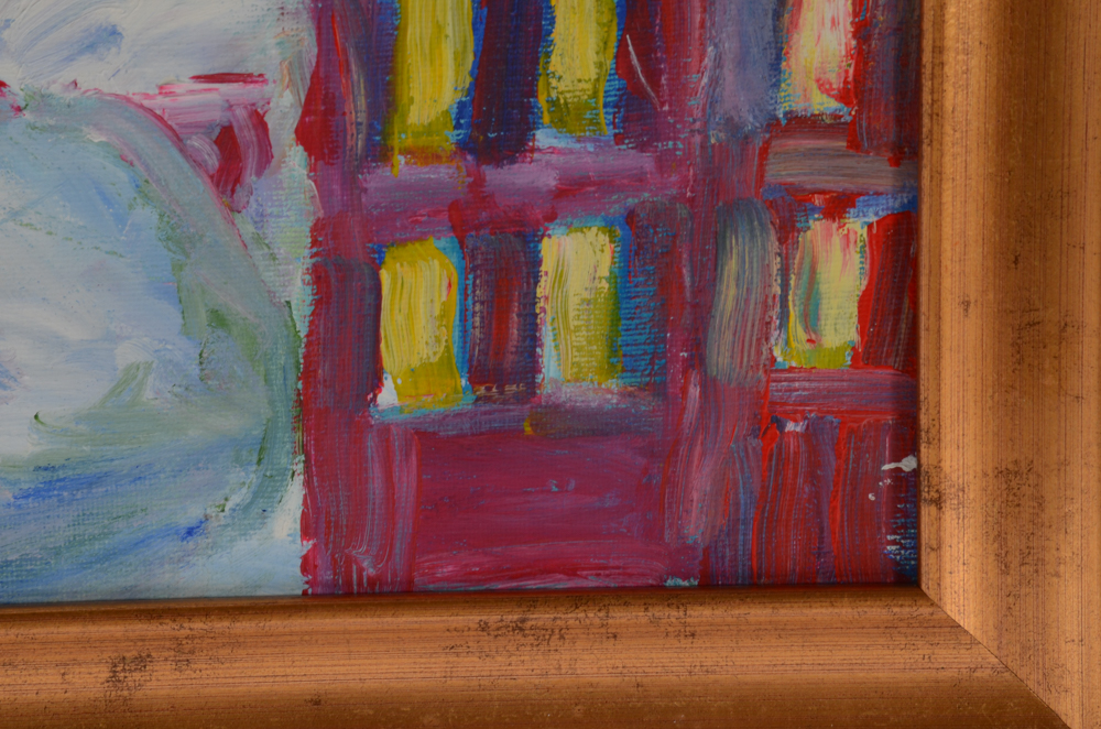 Will Becker Acrylic Painting on Canvas "Winter Pond"