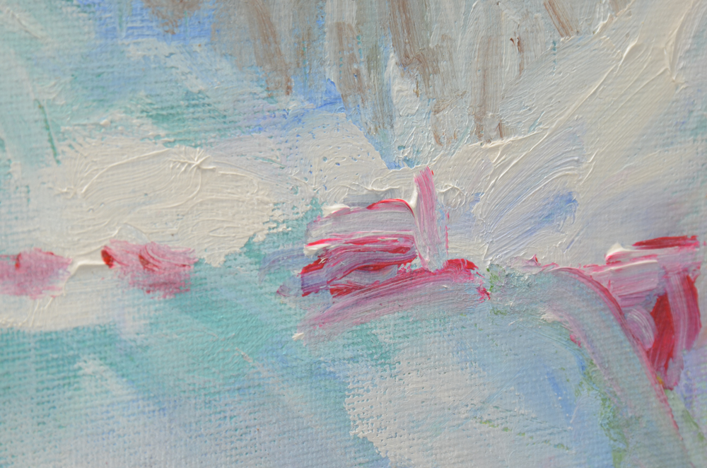 Will Becker Acrylic Painting on Canvas "Winter Pond"