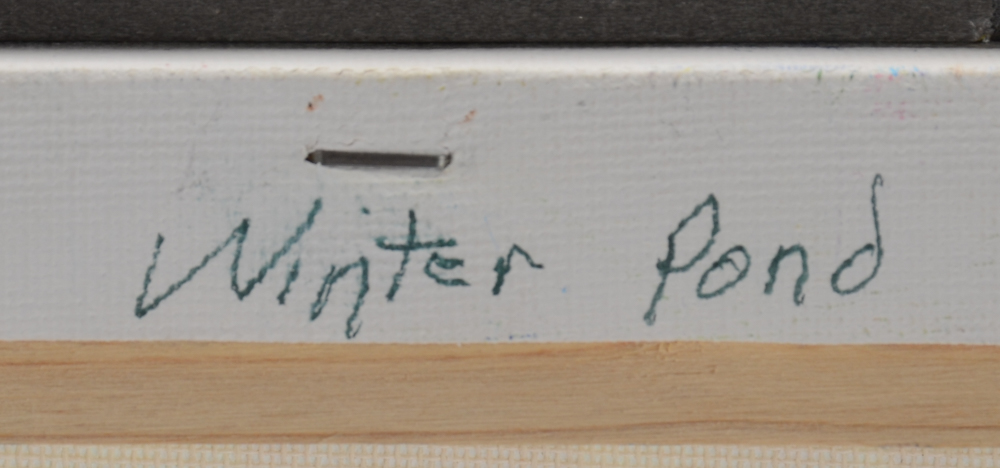 Will Becker Acrylic Painting on Canvas "Winter Pond"