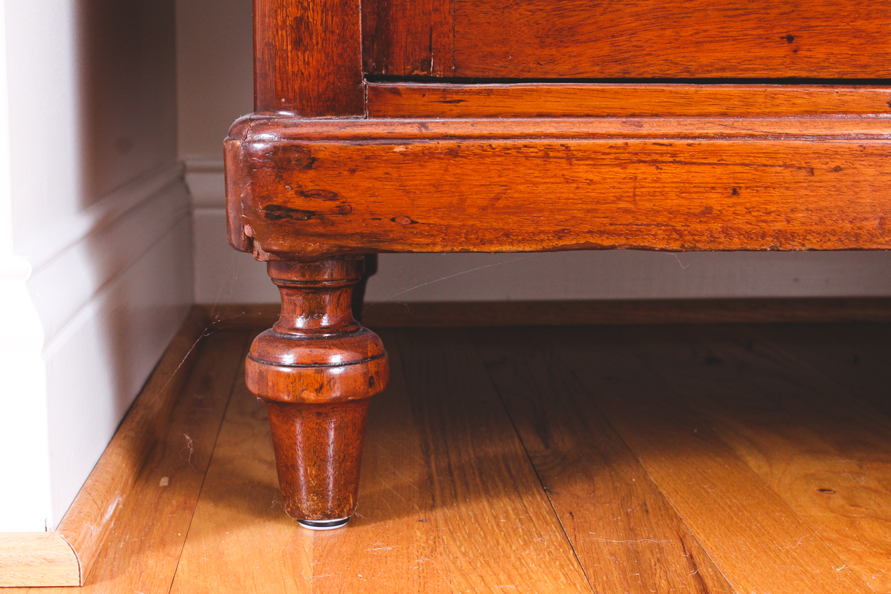 Antique Cherry Wood Curio Cabinet