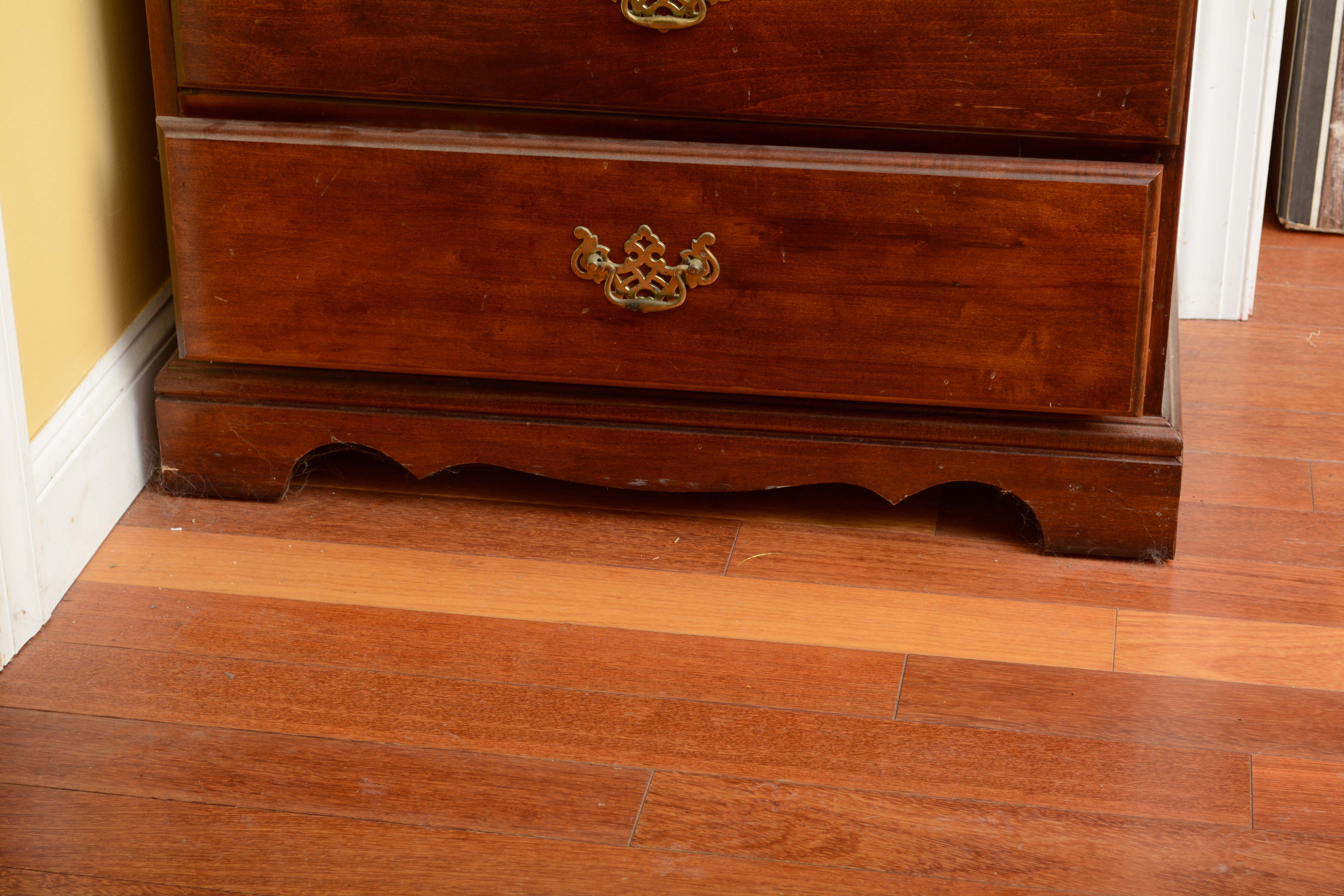 Vintage Colonial Style Maple Hutch with Secretary