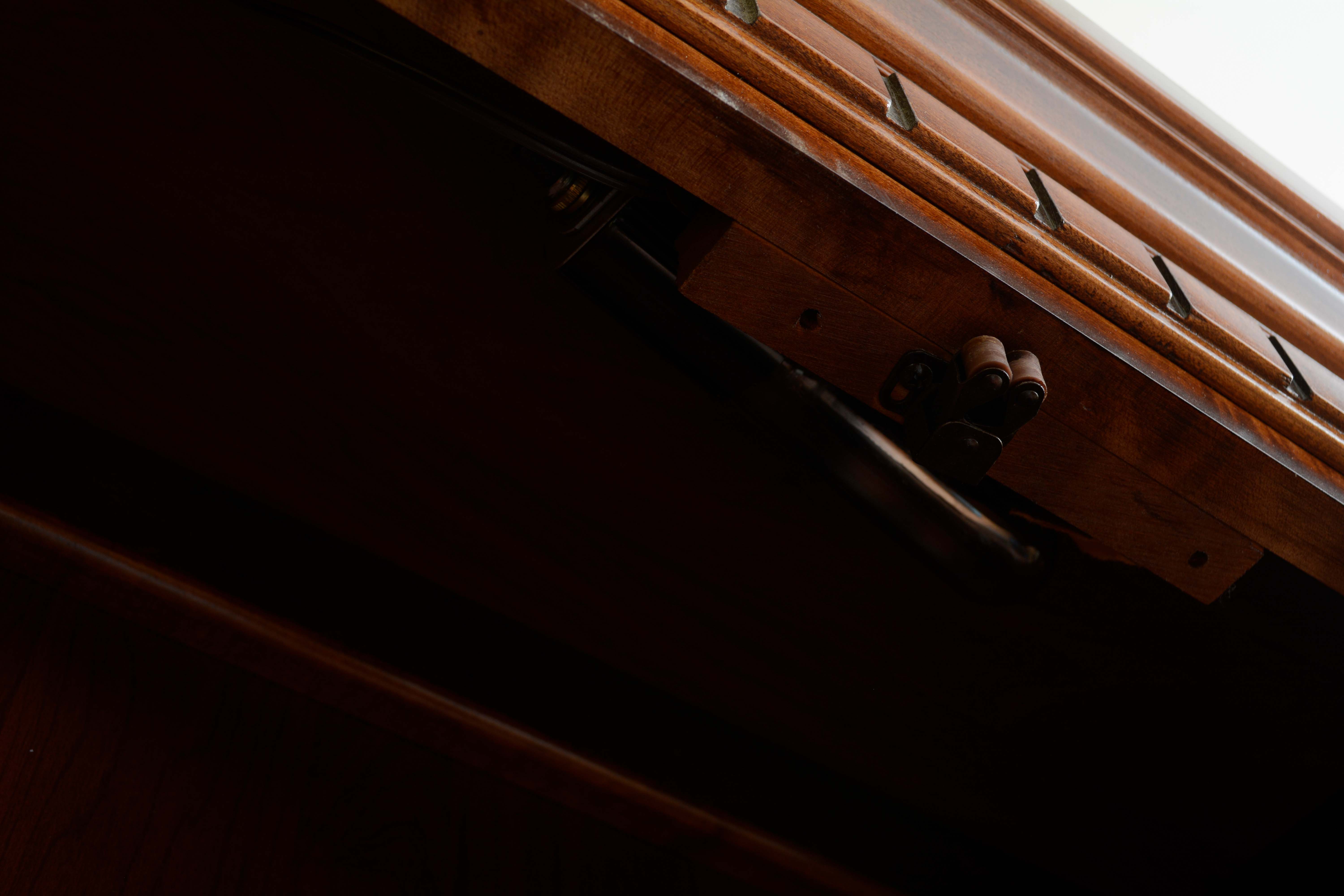 Vintage Colonial Style Maple Hutch with Secretary