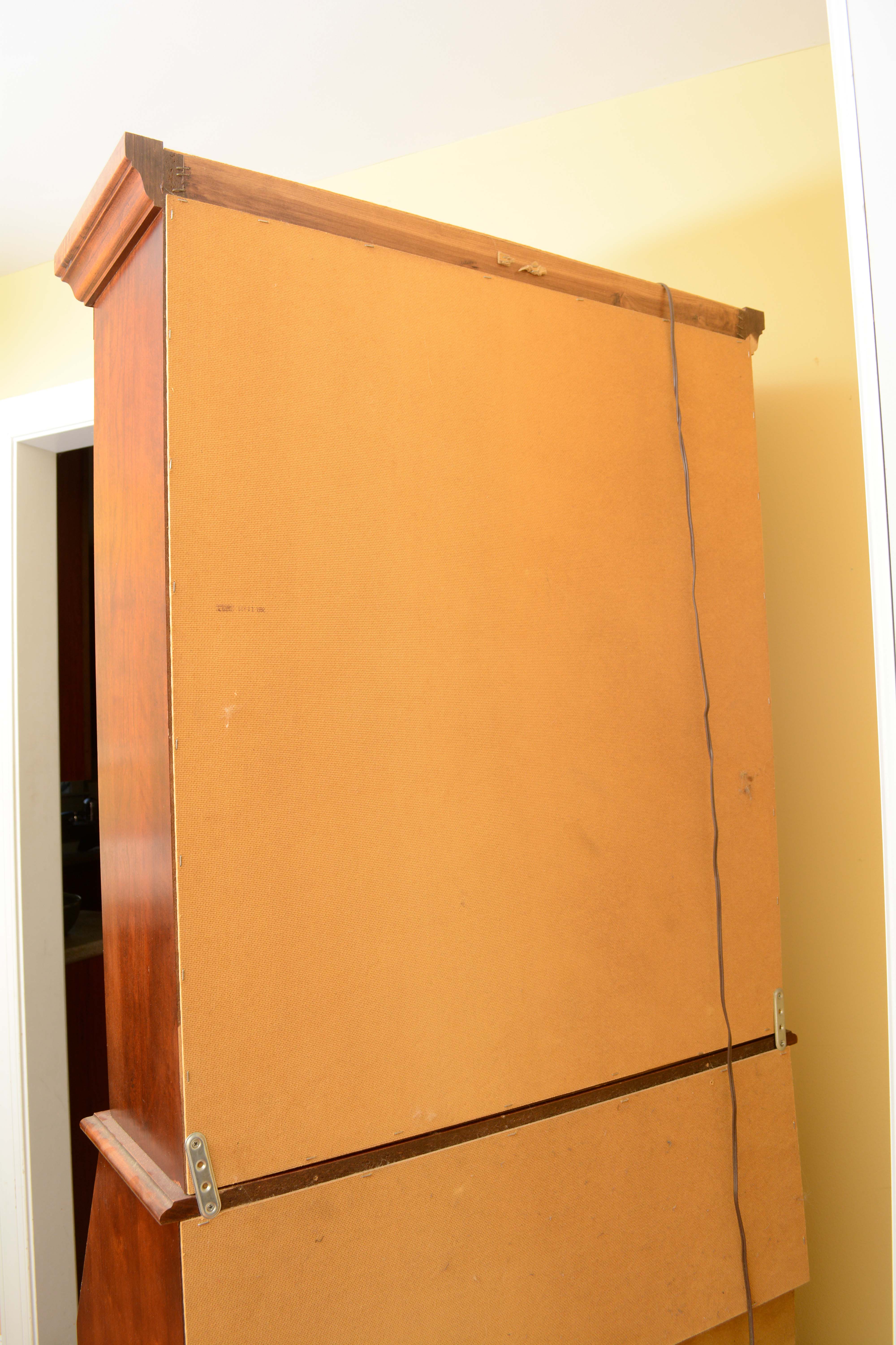 Vintage Colonial Style Maple Hutch with Secretary