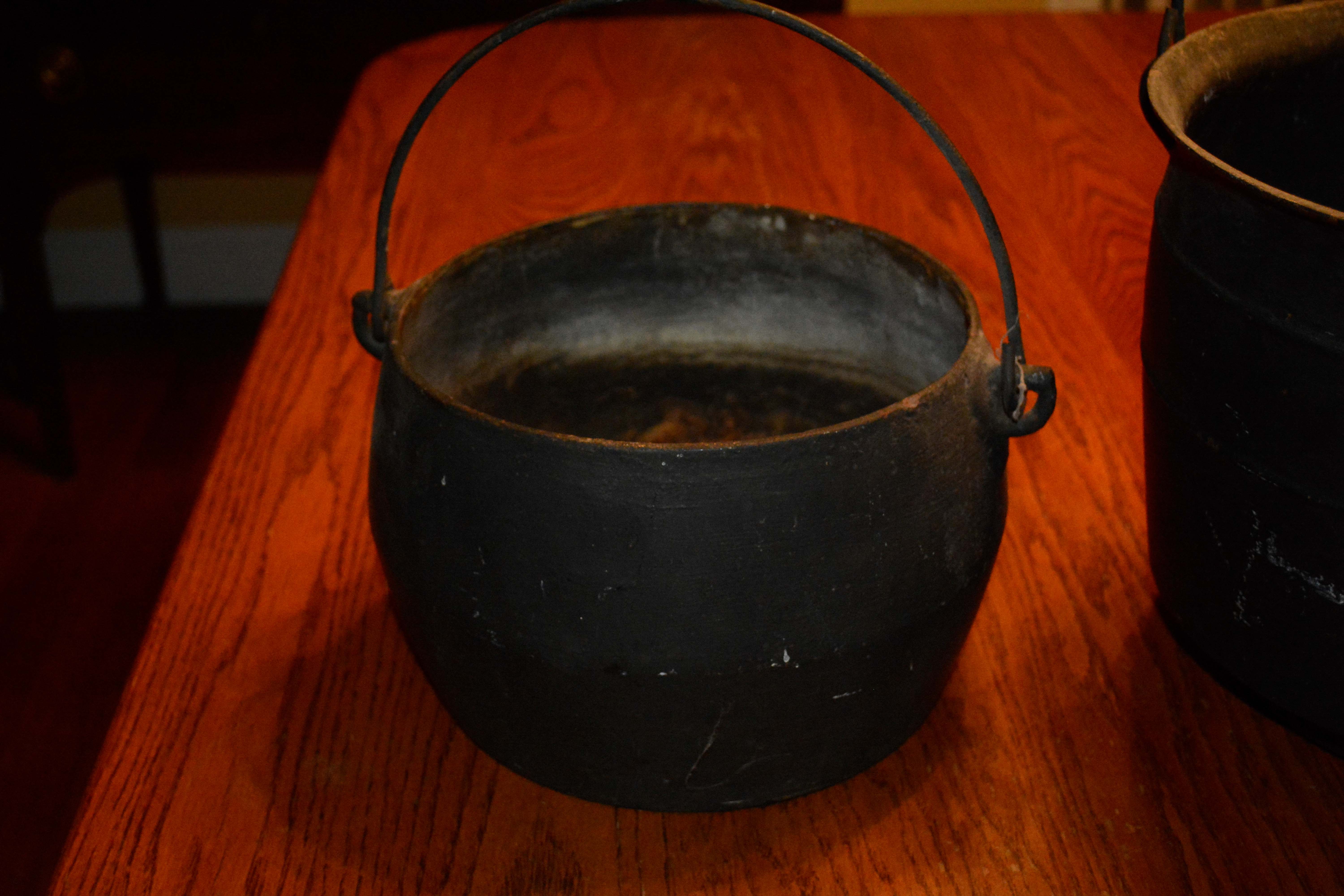 Pairing of Antique Cast Iron Cauldrons