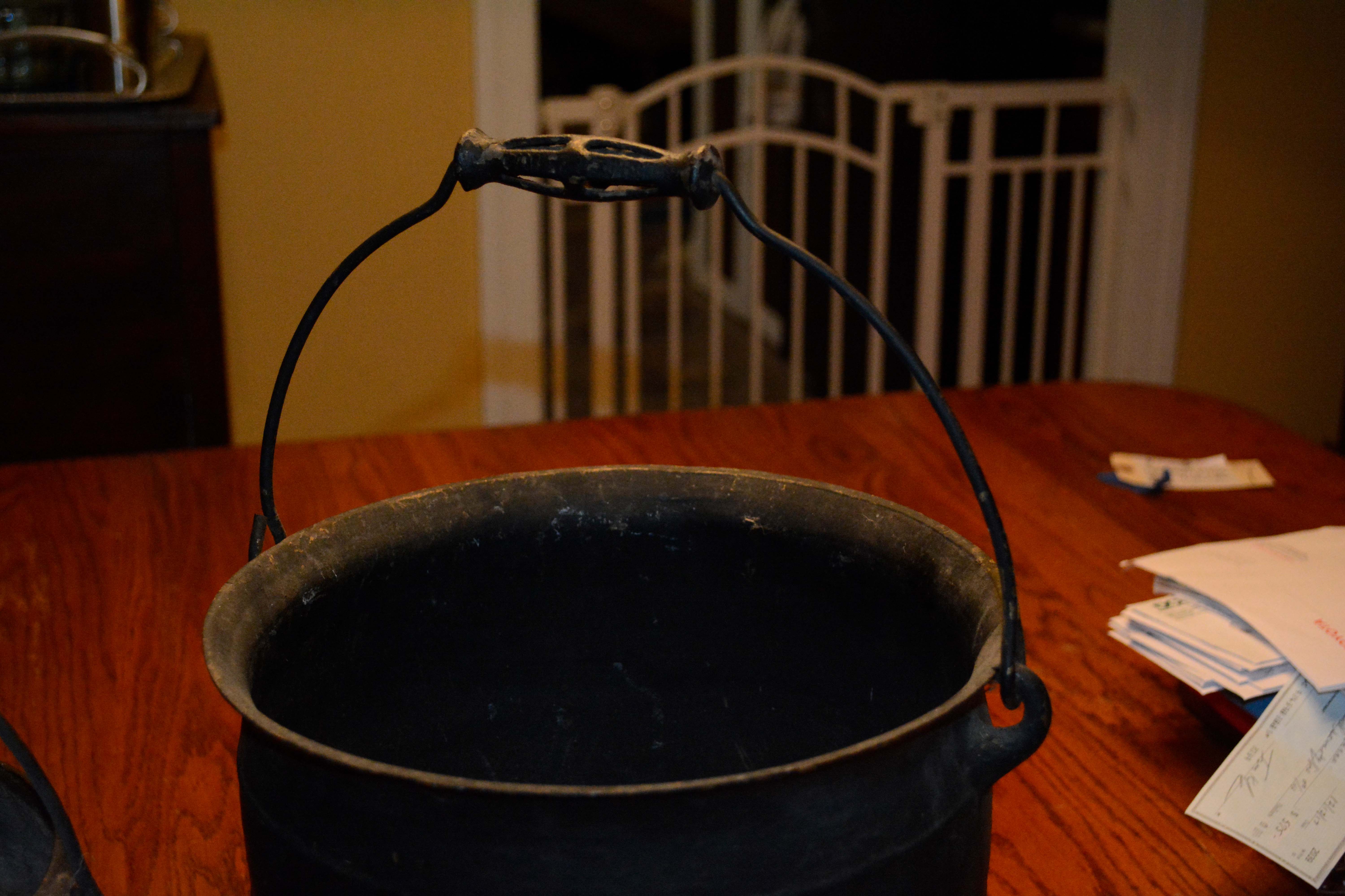Pairing of Antique Cast Iron Cauldrons