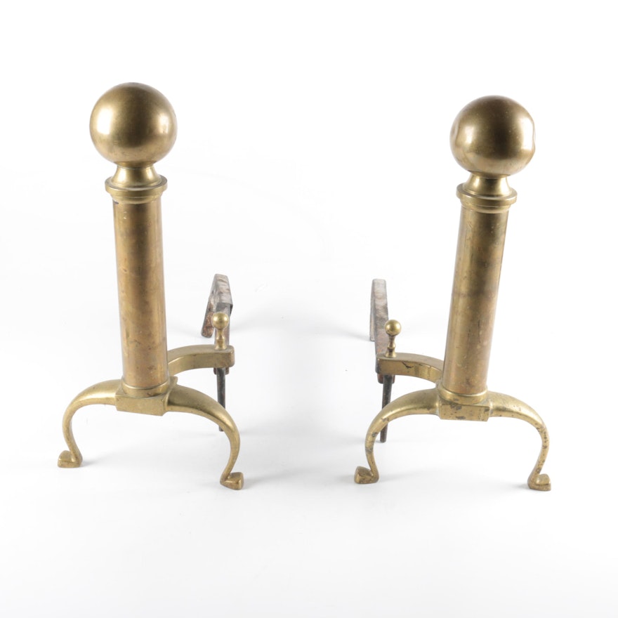 Brass Fireplace Andirons