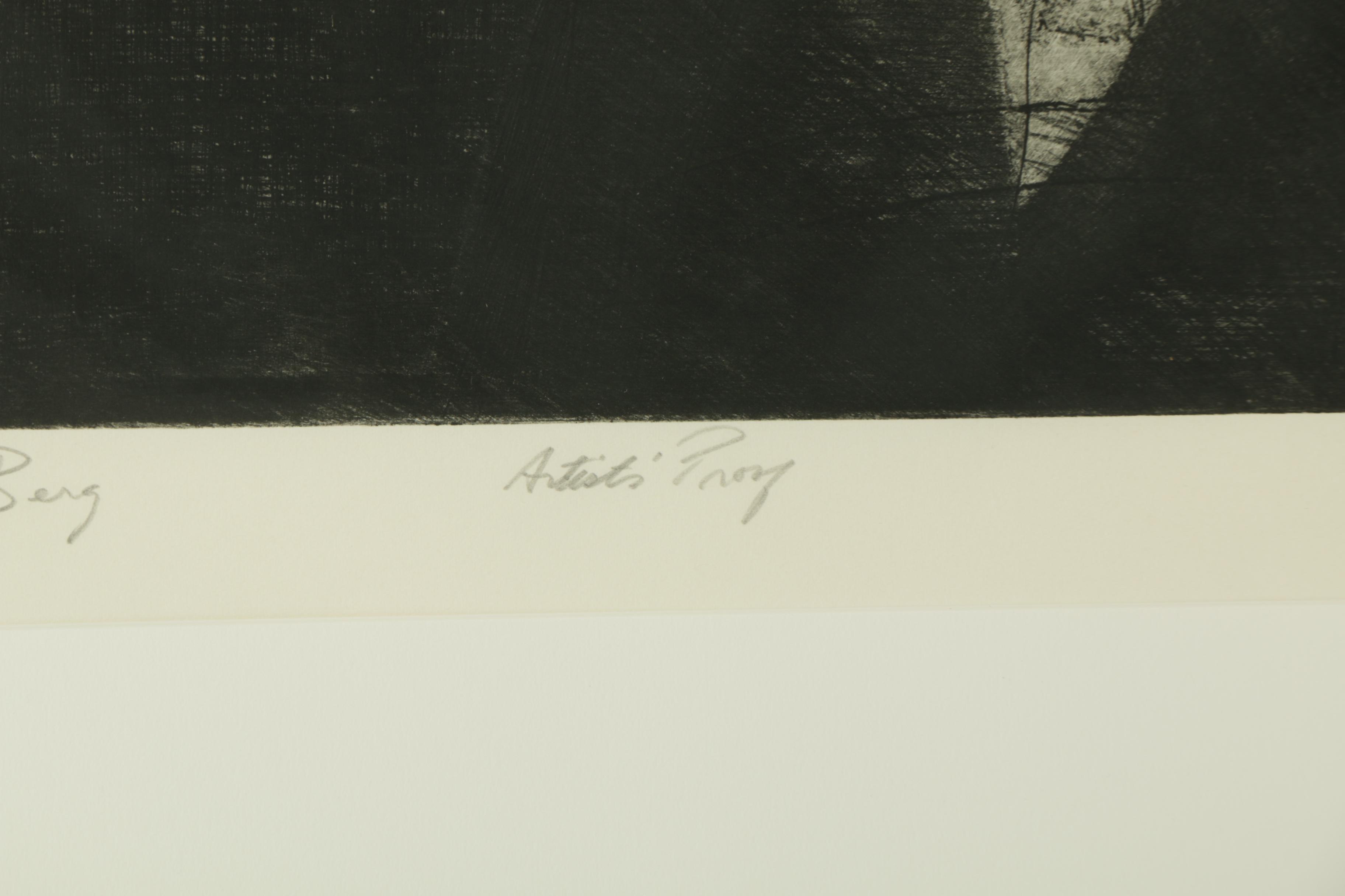 Charles Wells Artist's Proof Etching on Paper "Alban Berg"