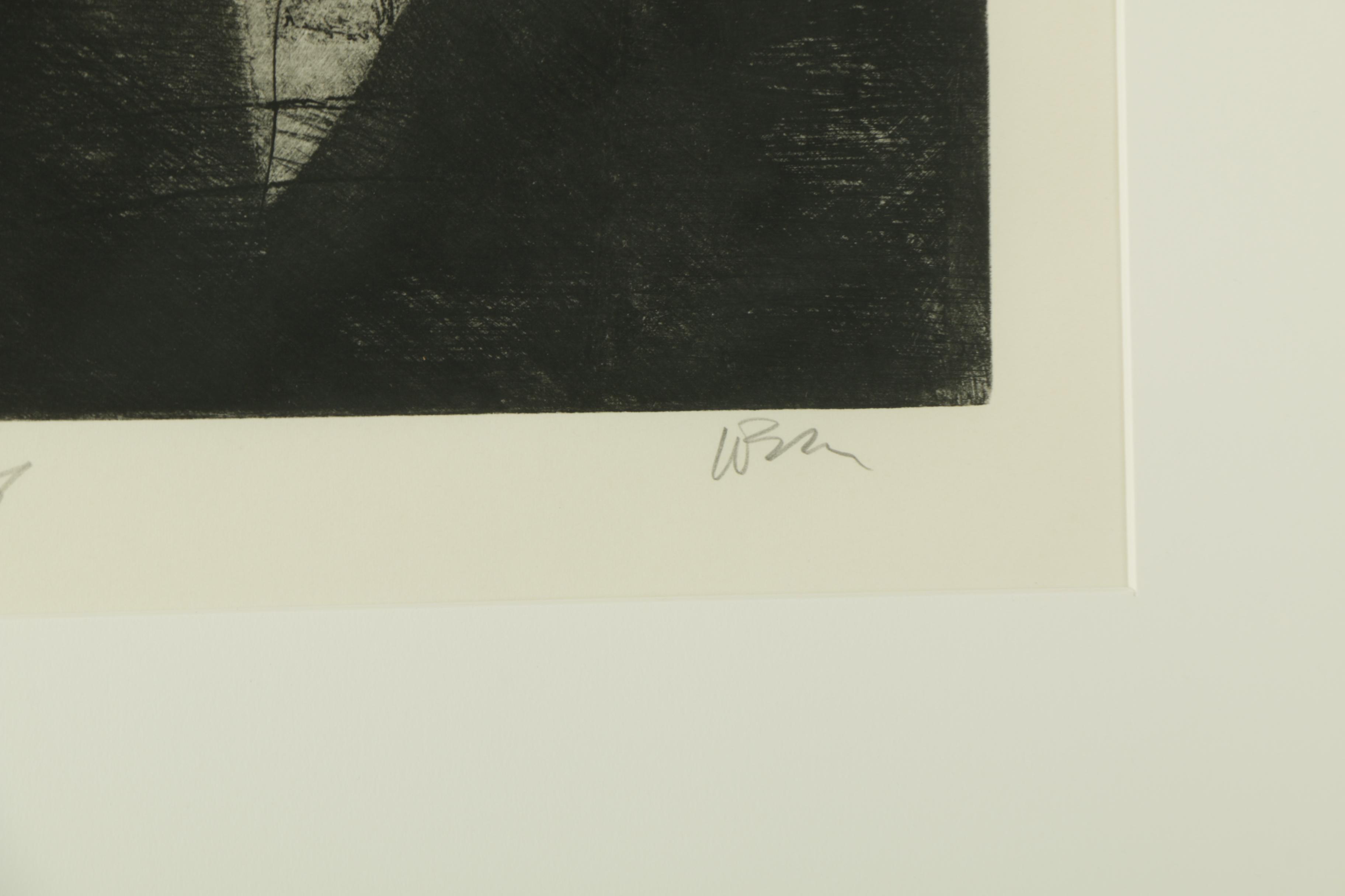 Charles Wells Artist's Proof Etching on Paper "Alban Berg"