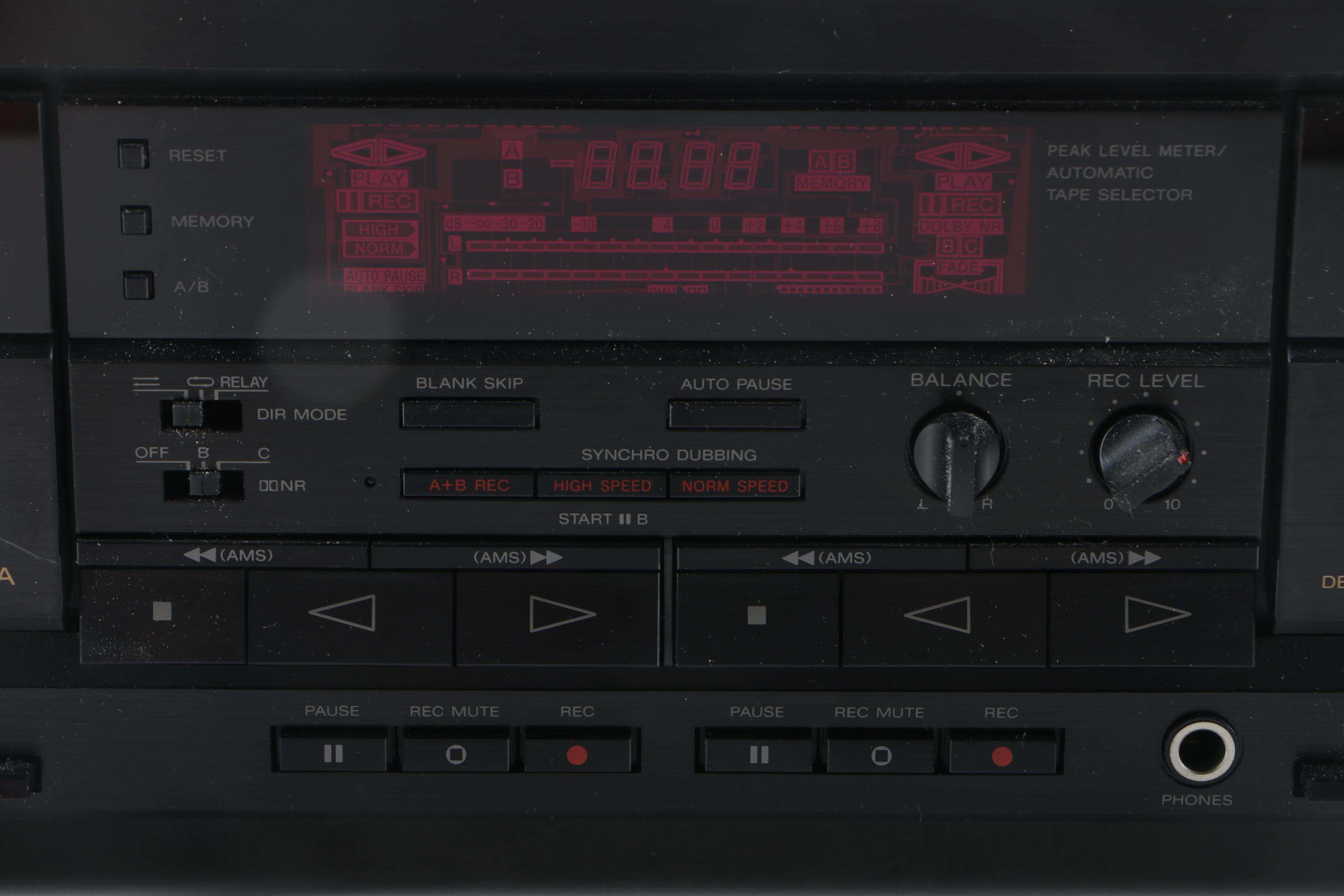 Vintage Sony Dual Cassette Deck