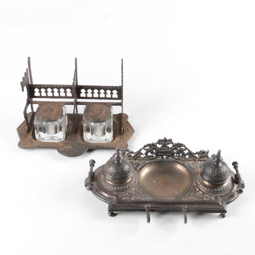 Victorian Inkwell Stands