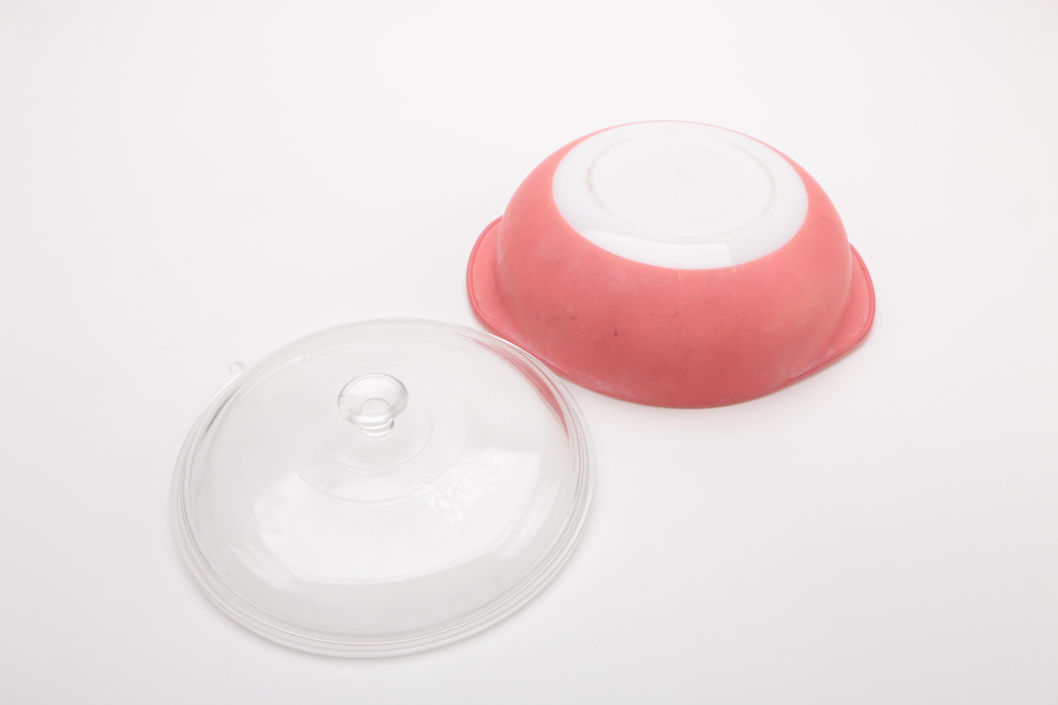 Vintage Pyrex Ovenware Including "Forest Fancies" and "Spring Blossom Green"