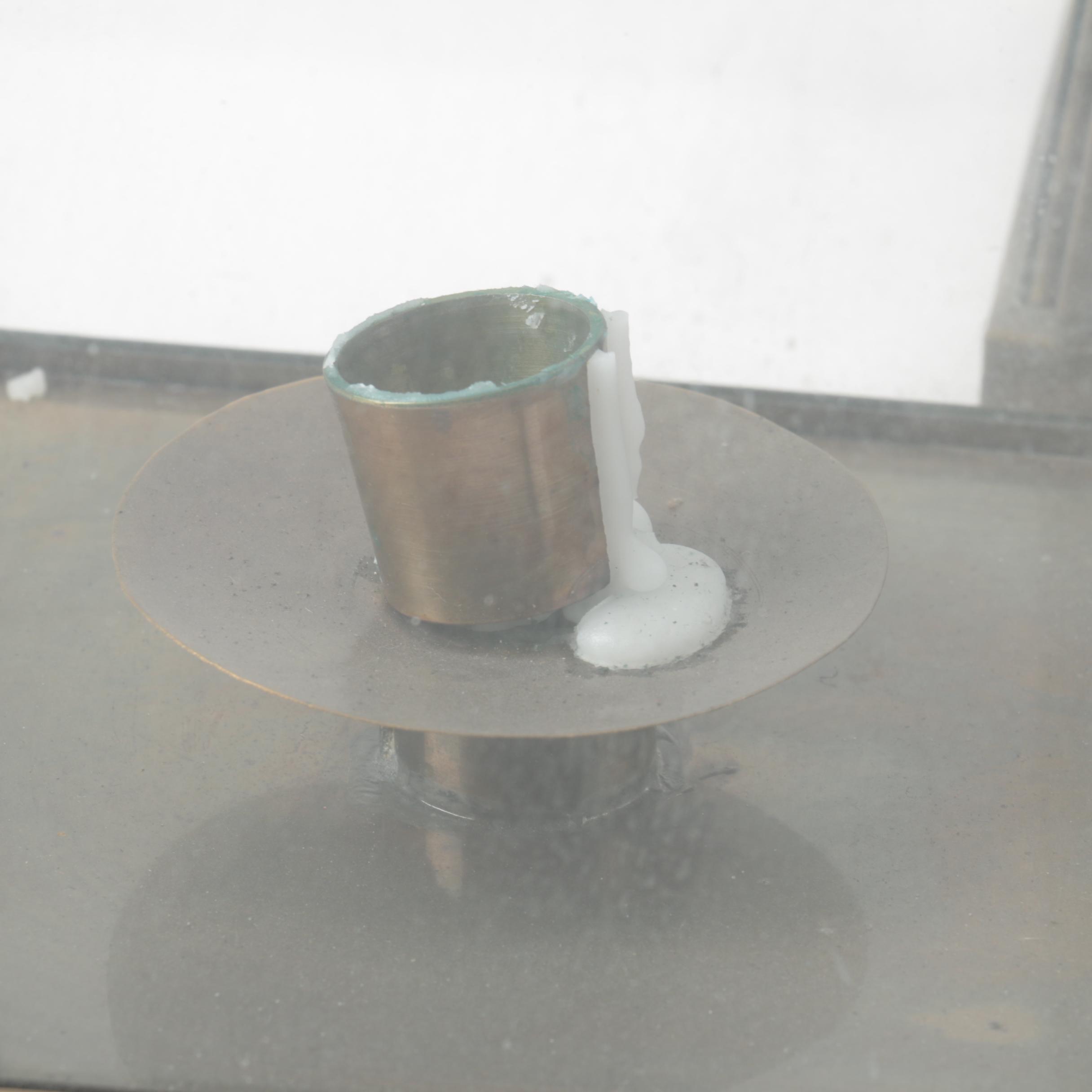 Brass and Glass Candle Holders