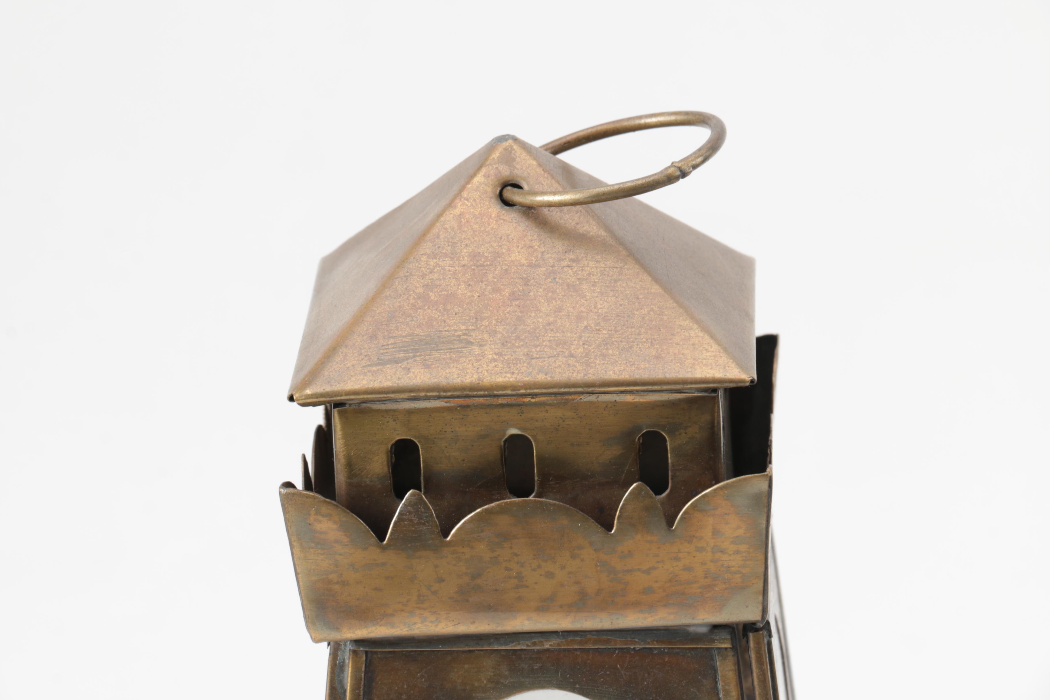 Brass and Glass Candle Holders