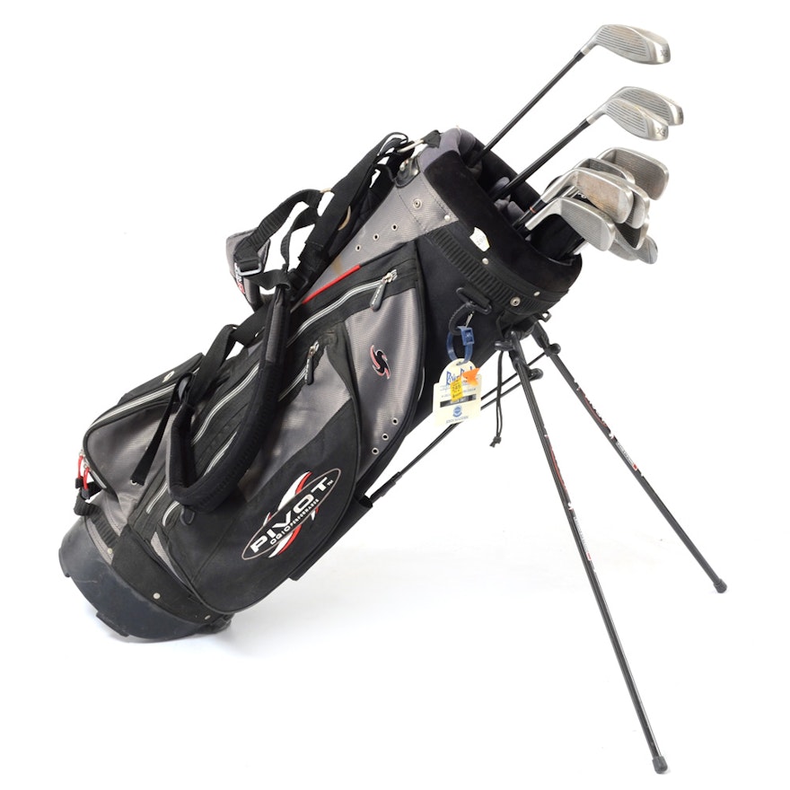 Group of Golf Clubs and Bag