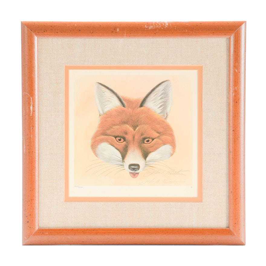 John Ruthven Signed Limited Edition Offset Lithograph "Fox Masque #1"