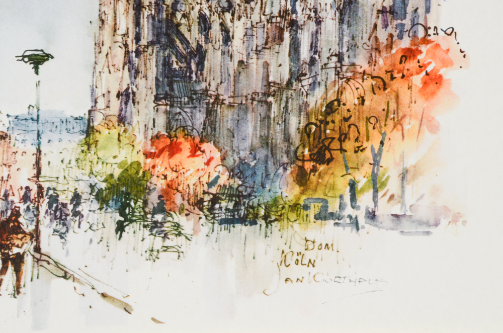 Jan Korthals Collection of Offset Lithographs Prints of City and Townscapes