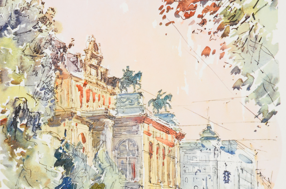 Jan Korthals Collection of Offset Lithographs Prints of City and Townscapes