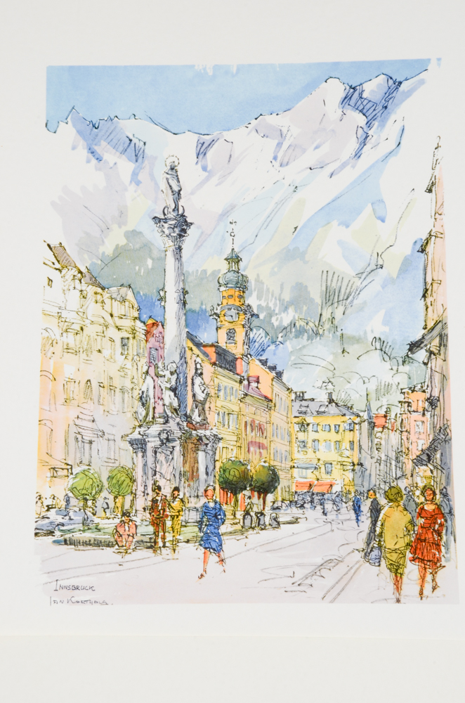 Jan Korthals Collection of Offset Lithographs Prints of City and Townscapes