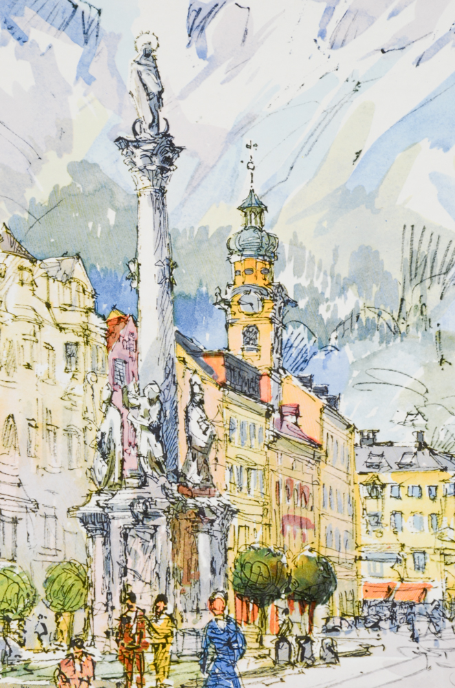 Jan Korthals Collection of Offset Lithographs Prints of City and Townscapes