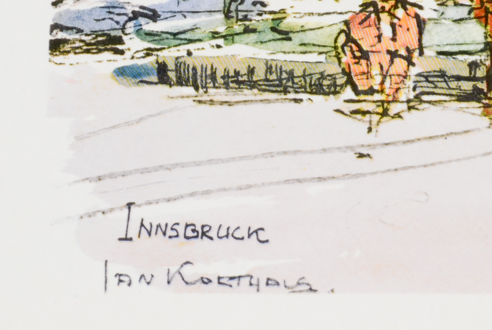 Jan Korthals Collection of Offset Lithographs Prints of City and Townscapes