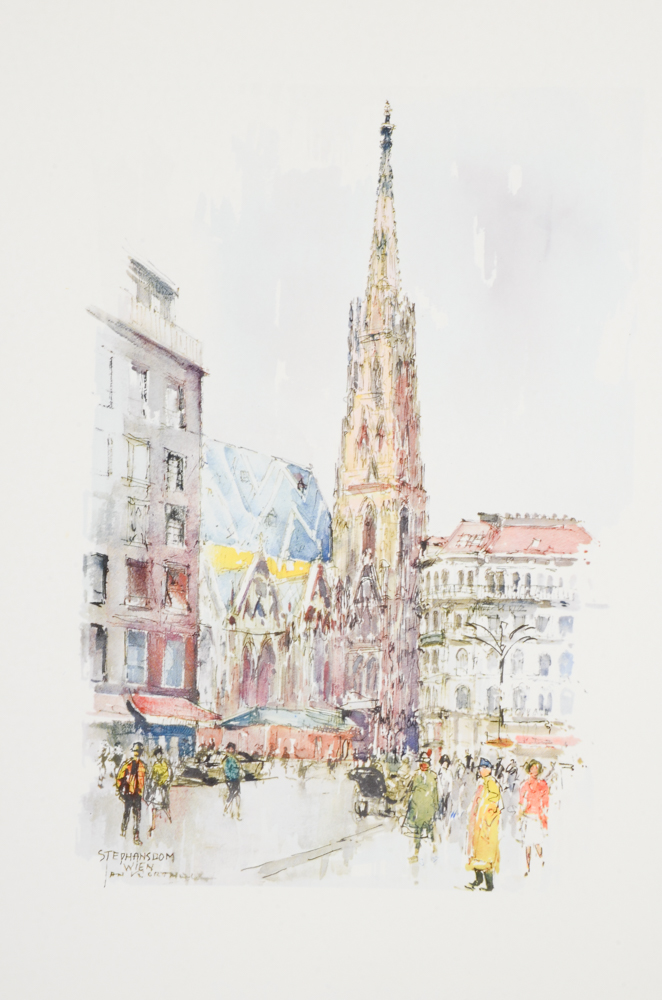 Jan Korthals Collection of Offset Lithographs Prints of City and Townscapes