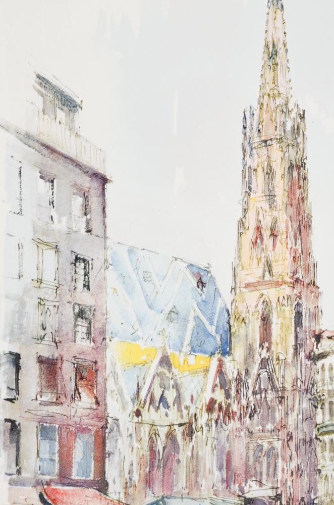 Jan Korthals Collection of Offset Lithographs Prints of City and Townscapes