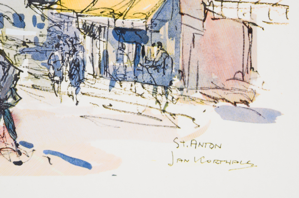 Jan Korthals Collection of Offset Lithographs Prints of City and Townscapes