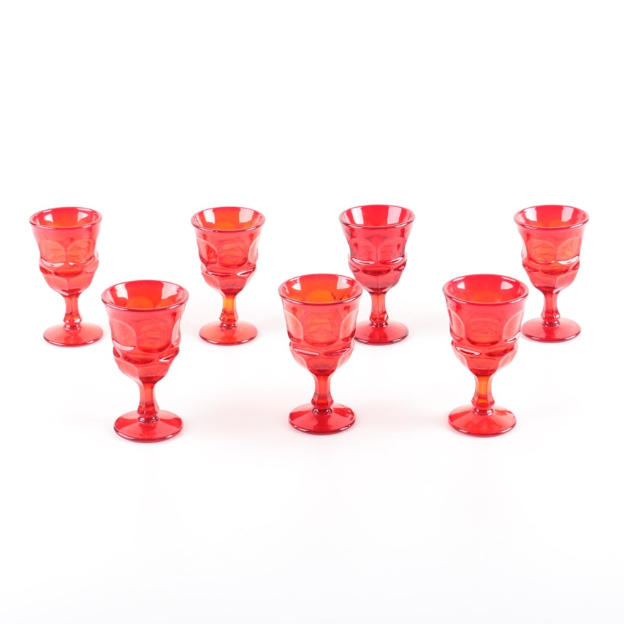 Fostoria "Argus Ruby" Wine Glasses