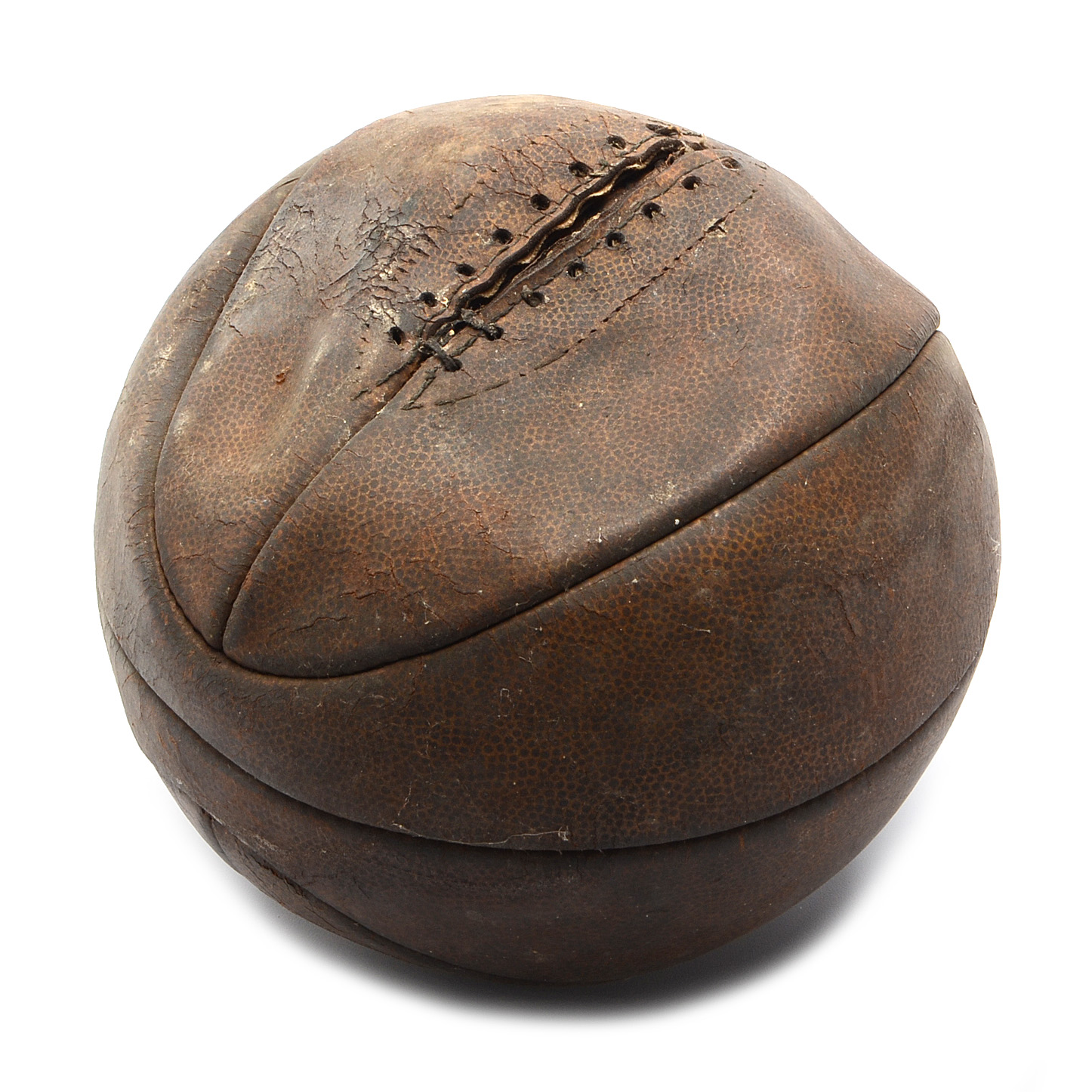 Early 1900s Lace-Up Leather Basketball