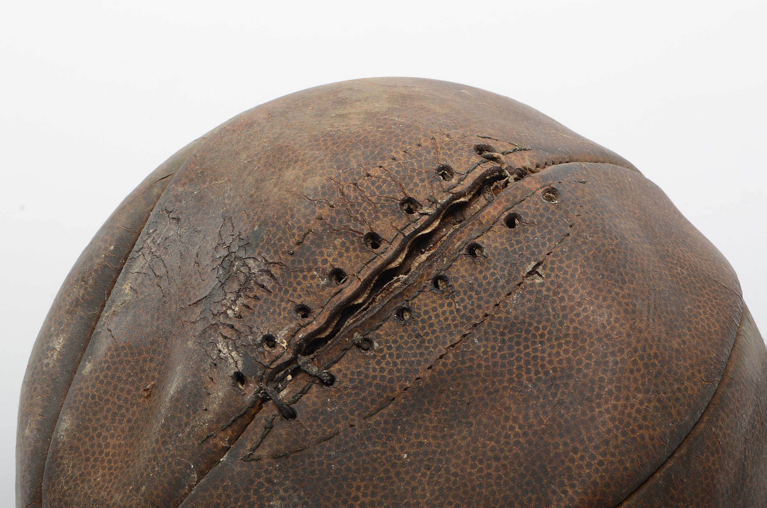 Early 1900s Lace-Up Leather Basketball