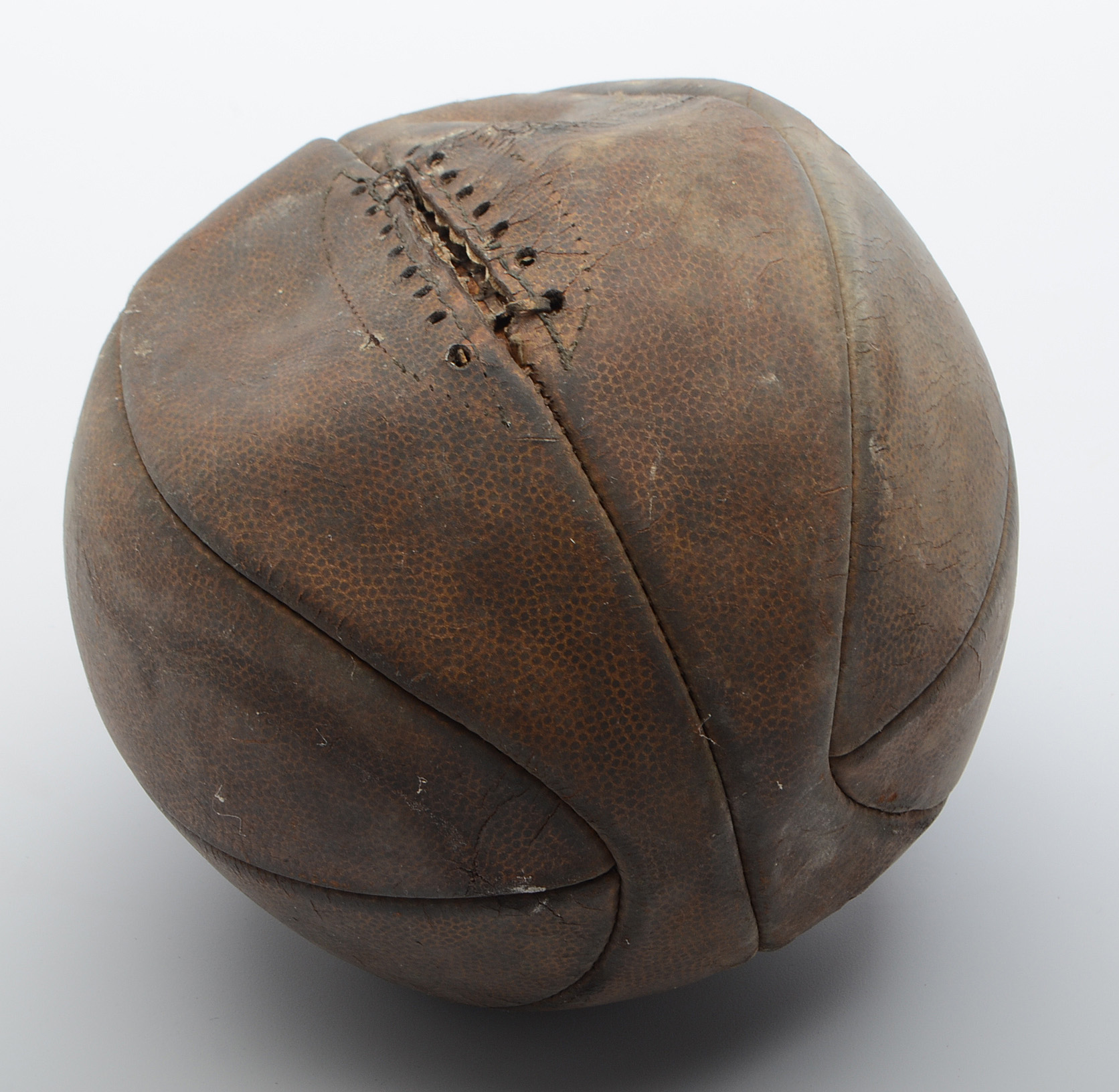 Early 1900s Lace-Up Leather Basketball