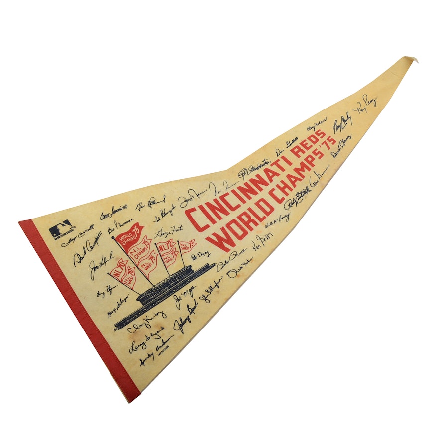 1975 Cincinnati Reds "World Champs" Baseball Pennant