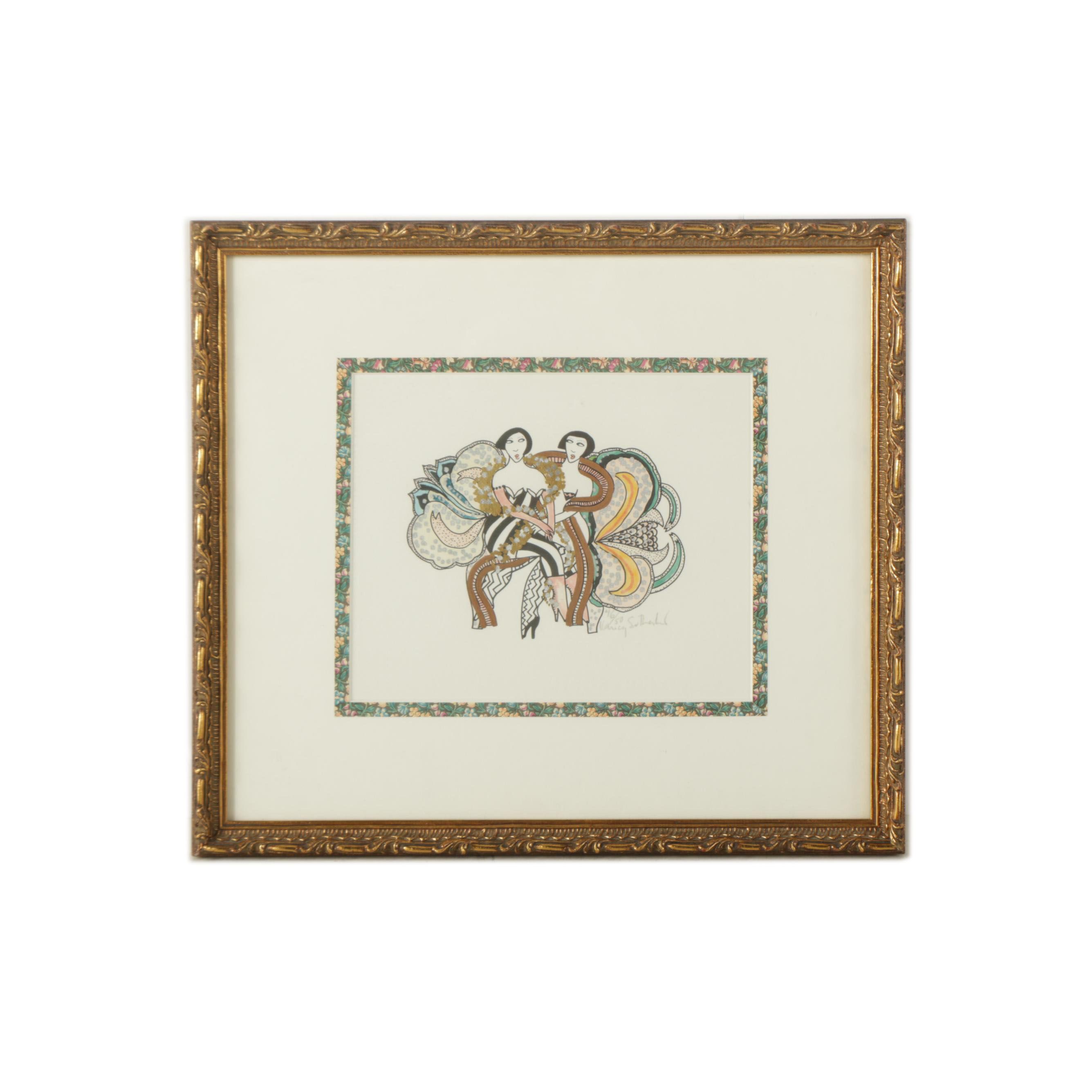 Nancy Sutherland Limited Edition Embellished Serigraph on Paper