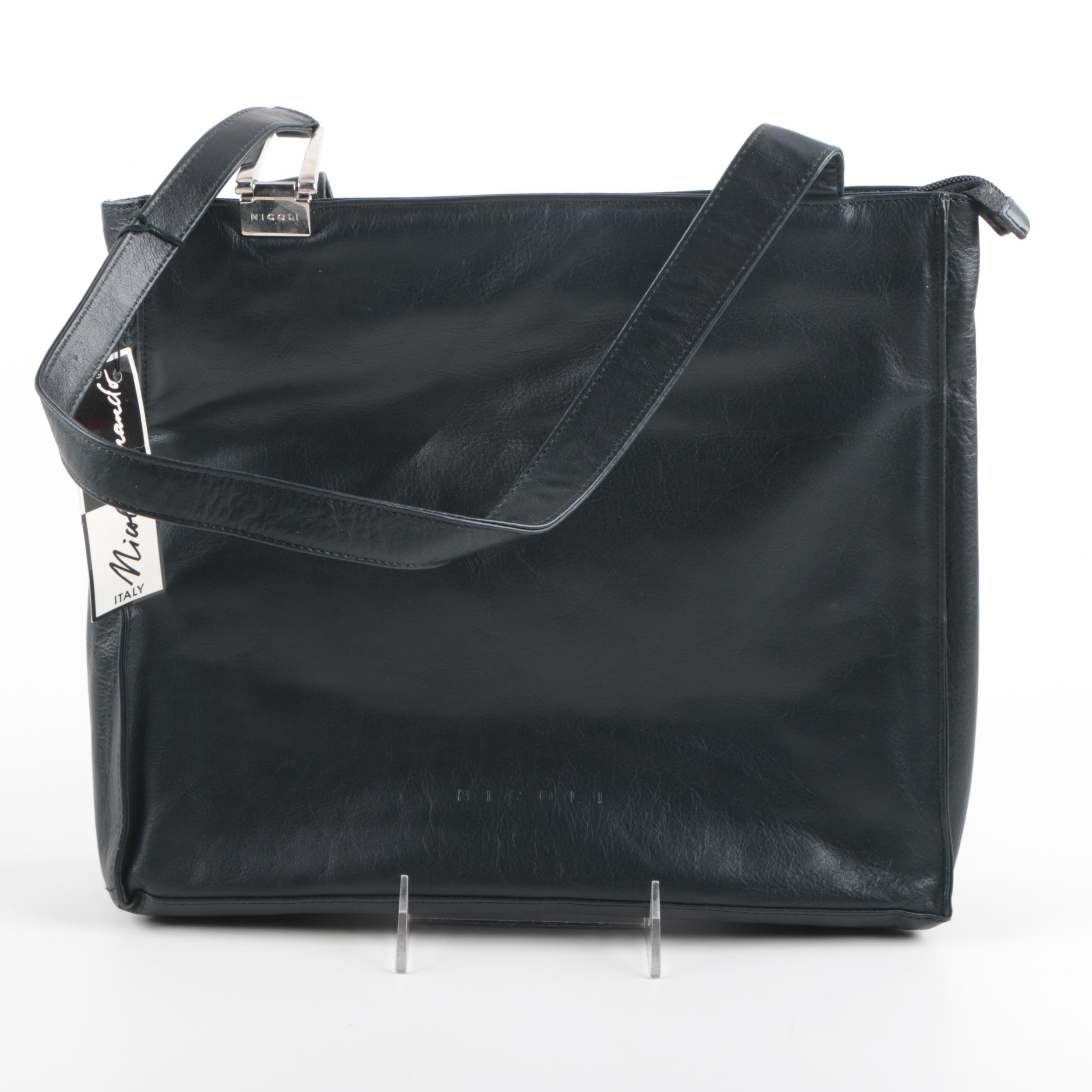 Nicoli Fernando Black Leather Handbag
