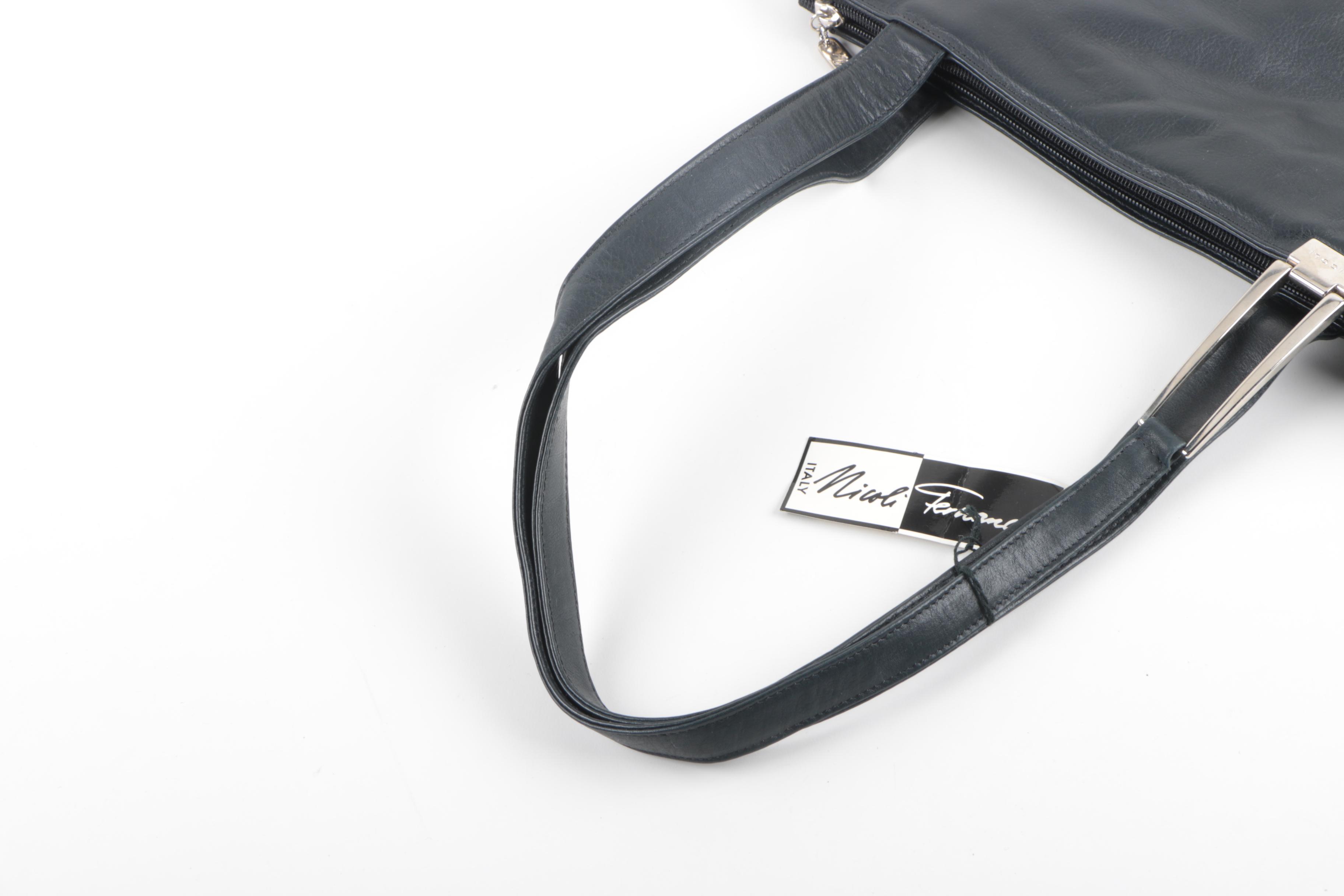 Nicoli Fernando Black Leather Handbag