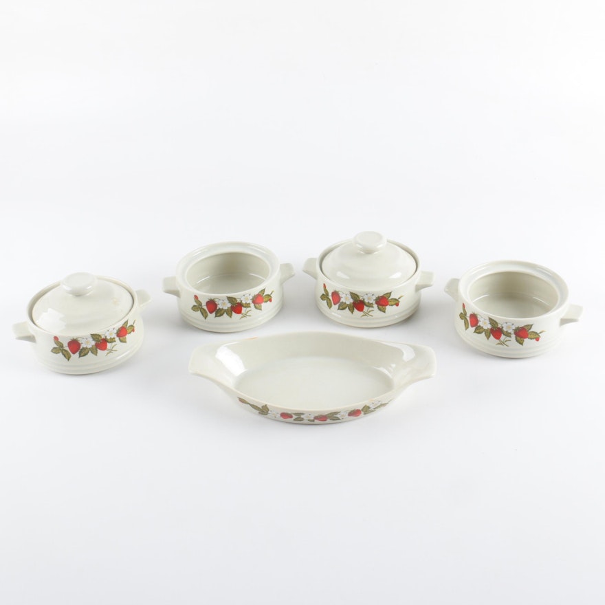 JMP Marketing "Susanne" Strawberry Motif Stoneware