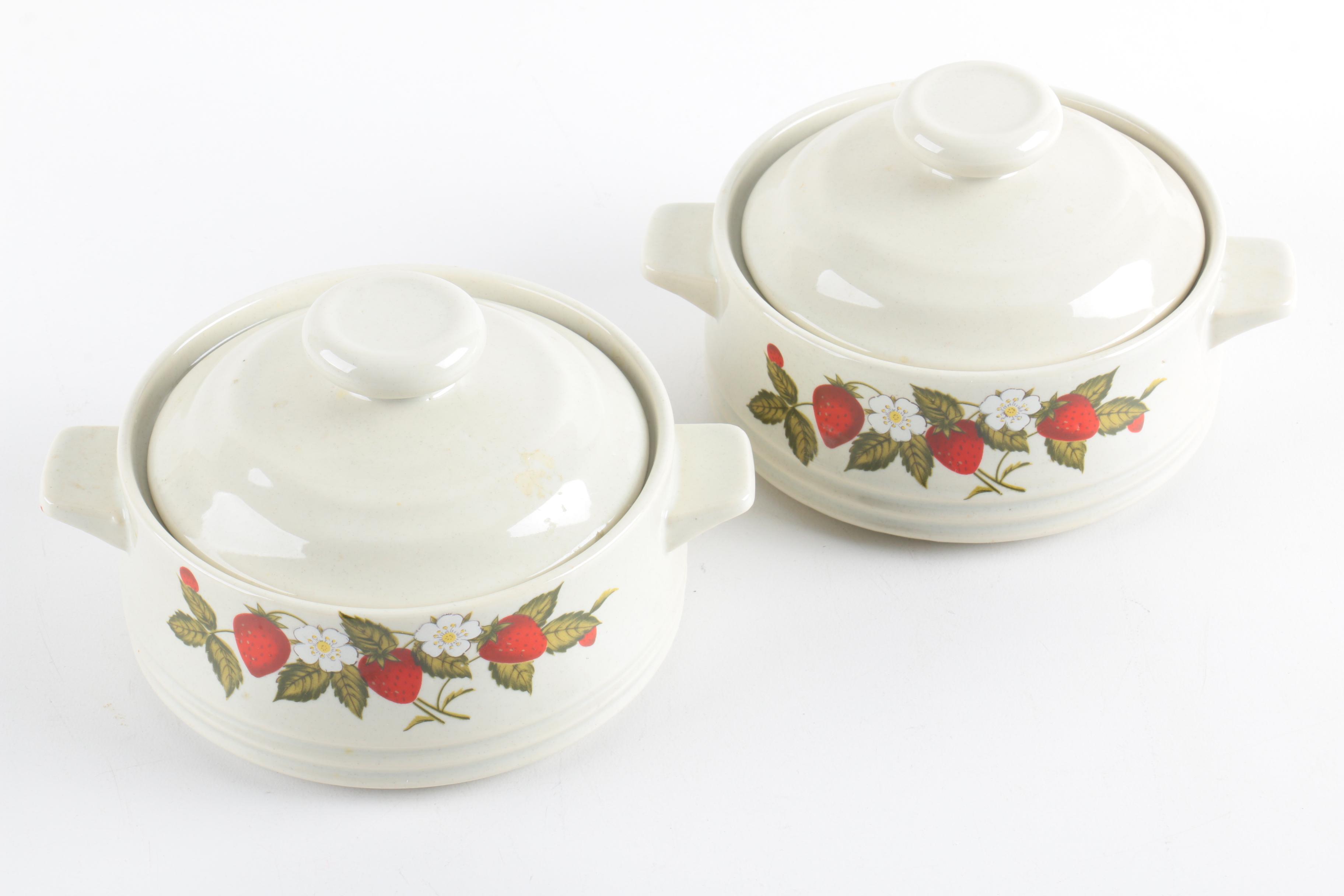 JMP Marketing "Susanne" Strawberry Motif Stoneware