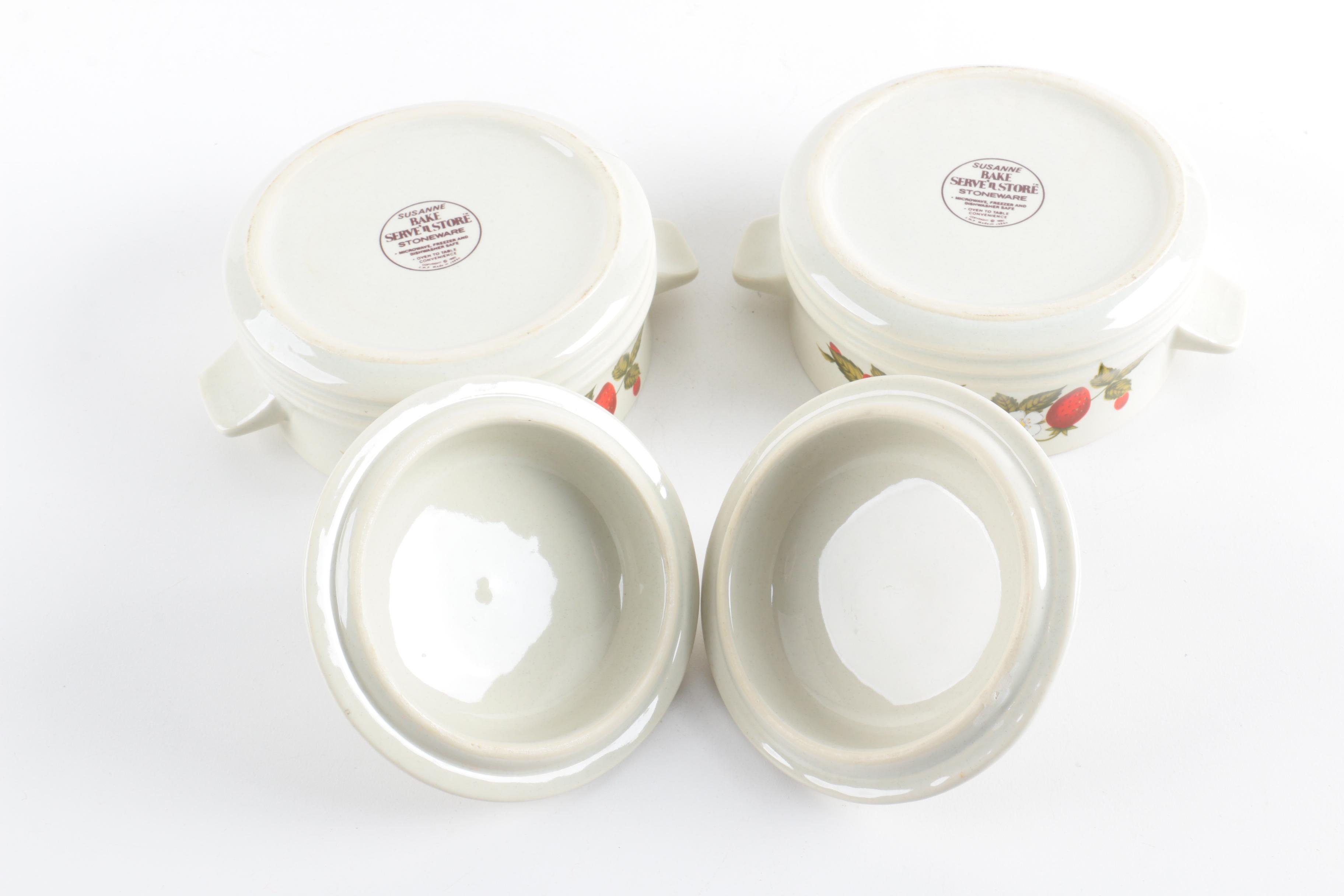 JMP Marketing "Susanne" Strawberry Motif Stoneware