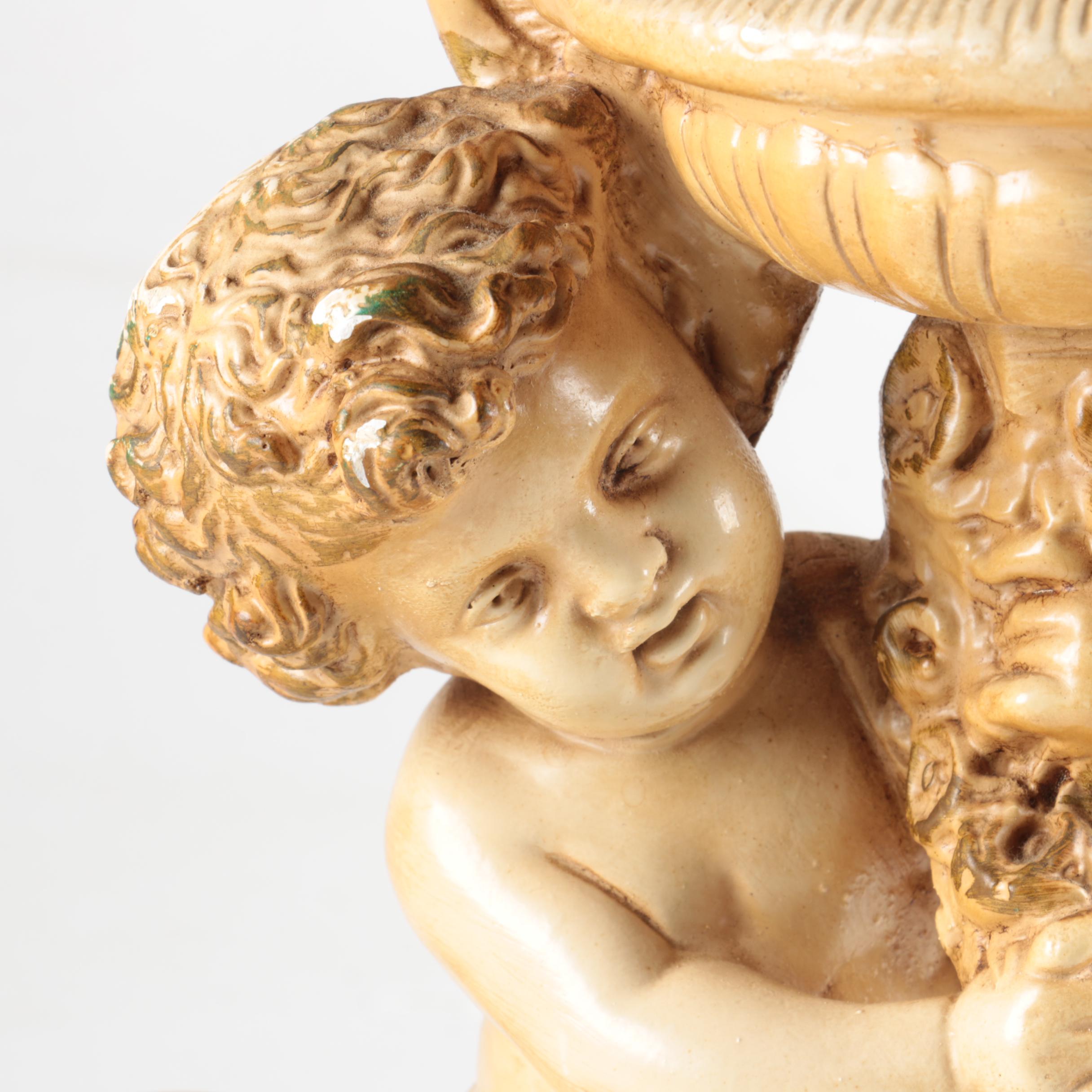 Cherub with Bowl Figurine