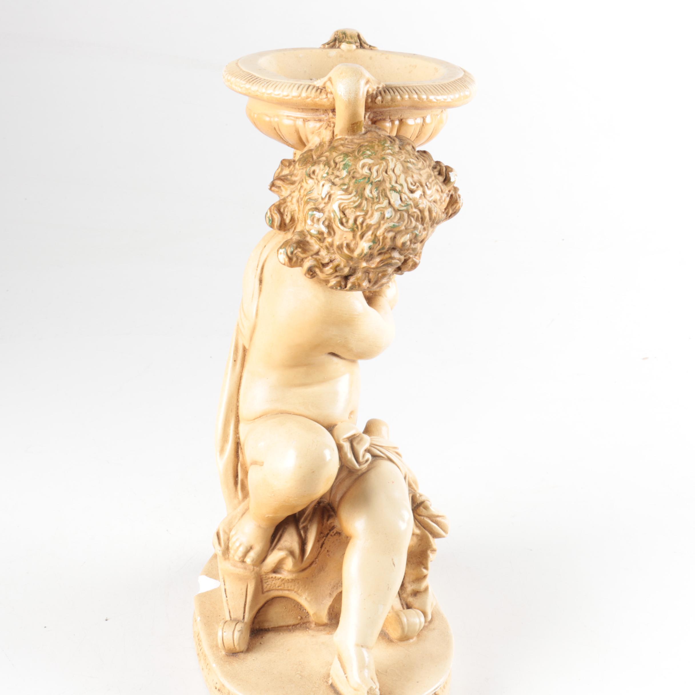 Cherub with Bowl Figurine