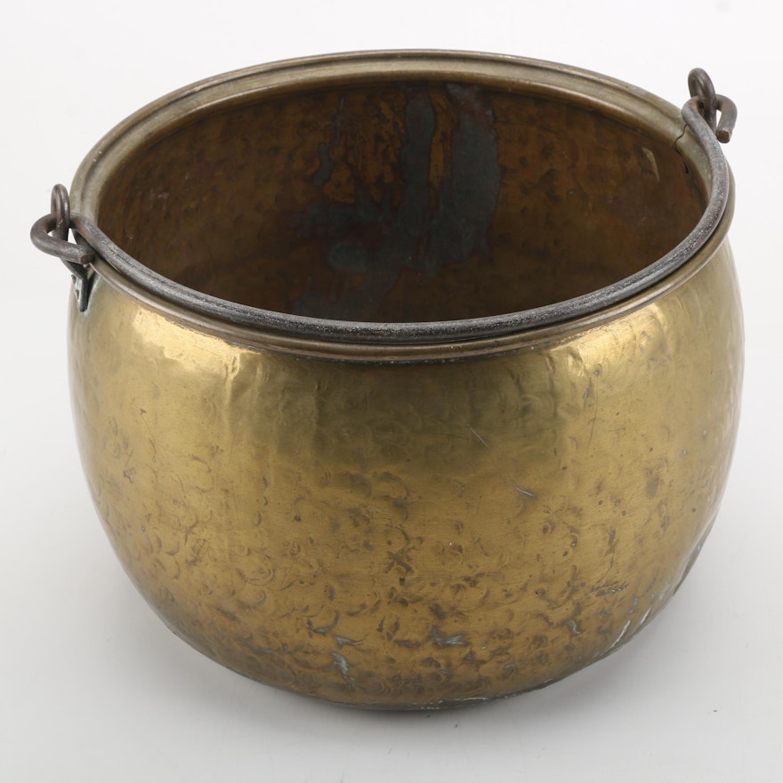 Decorative Brass Pot with Handle